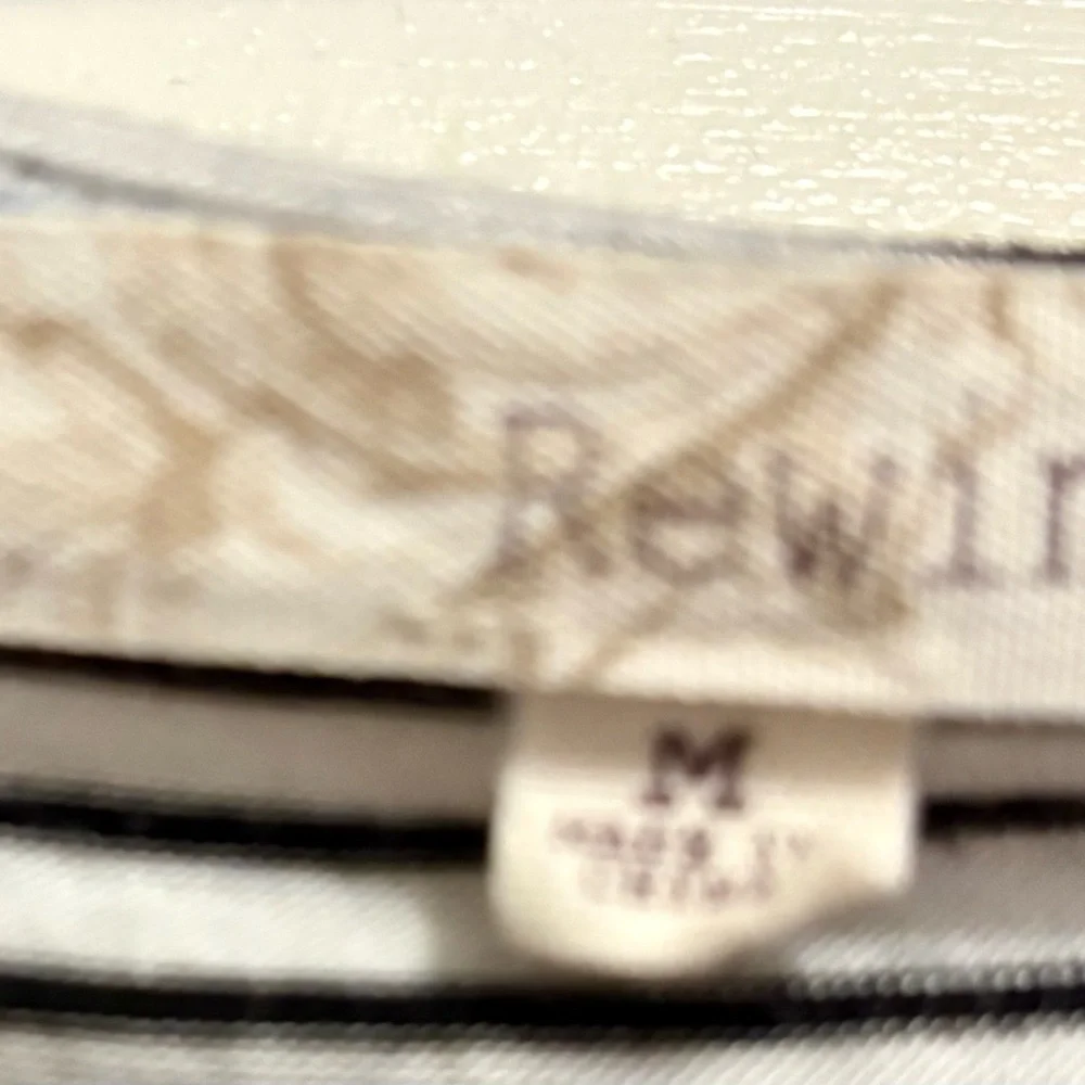 Free People Black and White Tie Front Fitted Blouse - Picture 6 of 6